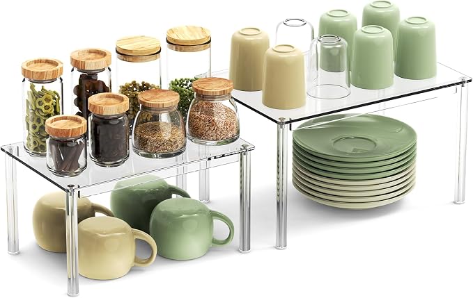 2Pack Acrylic Cabinet Organizer, Spice Rack Organizer by Unknown