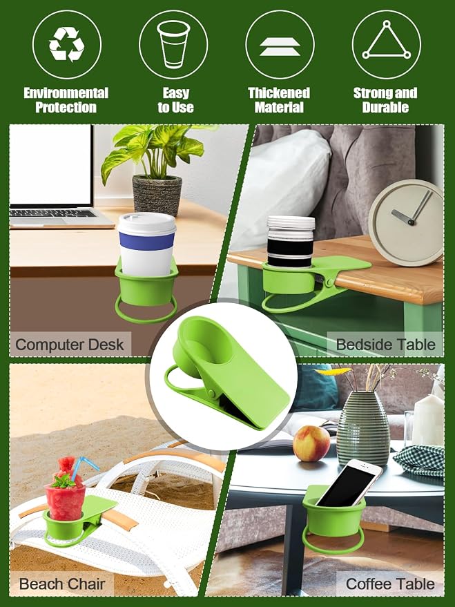 Kalolary 2PCS Table Edge Cup Holder Clips - Image 7