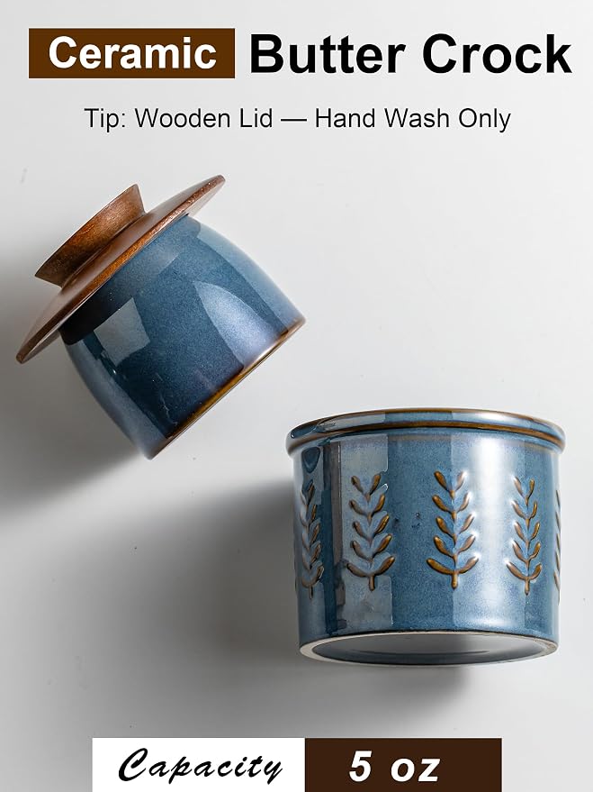 Ceramic Butter Dish with Lid, Butter Crock - Image 7