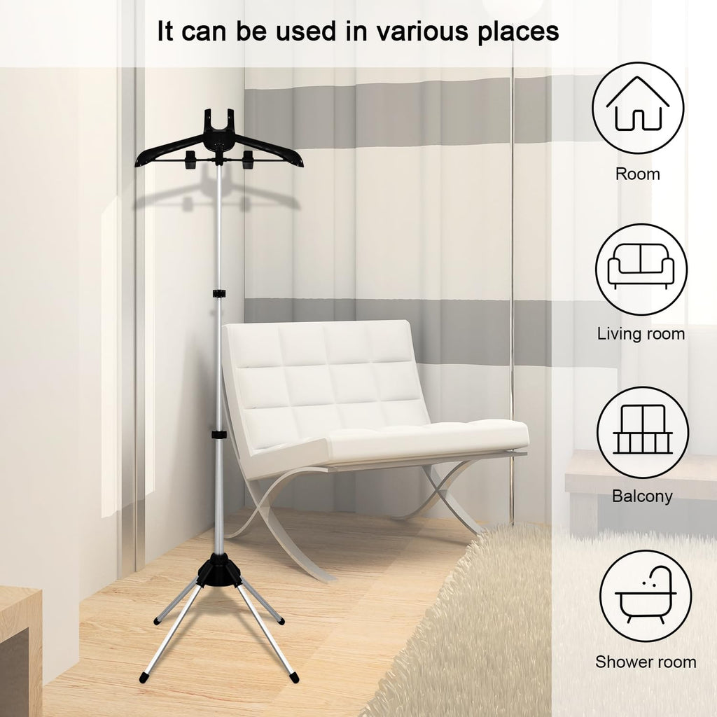 Clothes Steamer Stand Hanger with Steamer Ironing Glove for Steaming