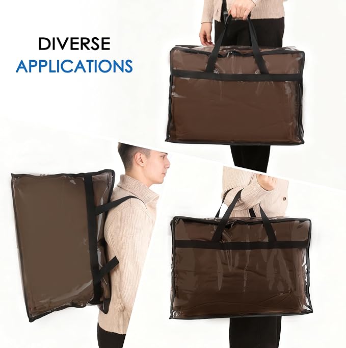 SGHUO Clothes Storage Bags 60L Extra Large Plastic Moving Bag - Image 5