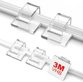 100 PCS Outdoor Light Clips Clear, Adhesive Cable Clips by TidyHelper