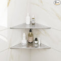 FerdY 2-Pack 10" Brushed Nickel Recessed Corner Shower Shelf, by FerdY
