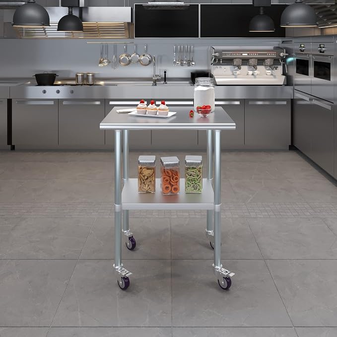 AmGood 30" Long x 24" Deep Stainless Steel Table - Image 9