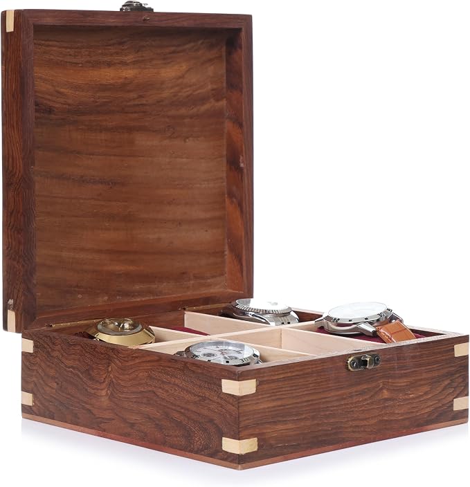 Wooden Watch Box for Men & Women, Watch Organizer & Display Case, Premium - Image 6