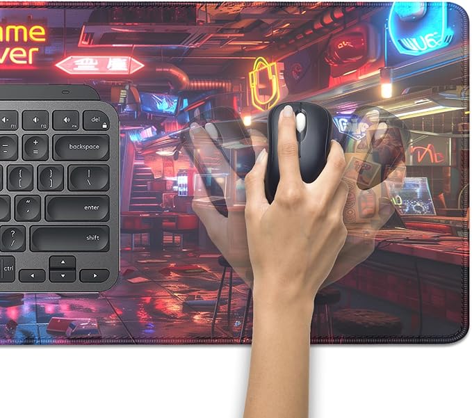 Game Over Mouse Pad, XL Game Hall Mousepad Desk Pad - Image 5