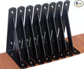 8 Pack L6 x H 4" Black Heavy Duty Shelf Brackets by MHMYDZ