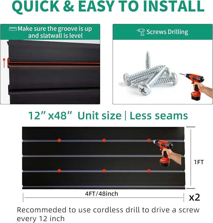 Slat Wall Paneling Garage Slatwall Storage Systems, Slatwall Panel 4x2 ft - Image 4