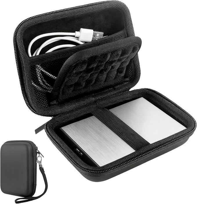 External Hard Drive Case, EVA Protective Shockproof Carrying Case by MECHEER