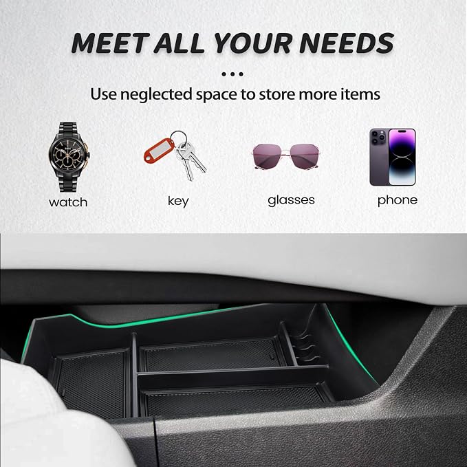 3PCS Center Console Organizer Compatible - Image 5