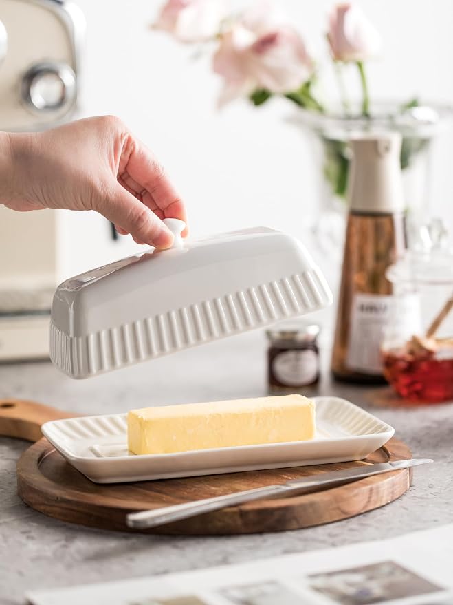 Ceramic Butter Dish with Lid, Butter Dishes - Image 3