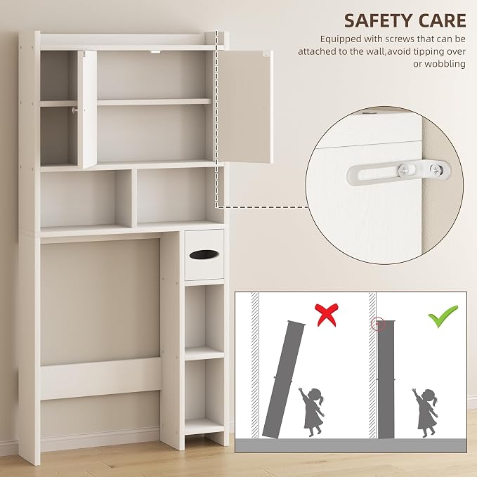 Shintenchi Over The Toilet Storage Cabinet, Bathroom Storage Cabient - Image 6