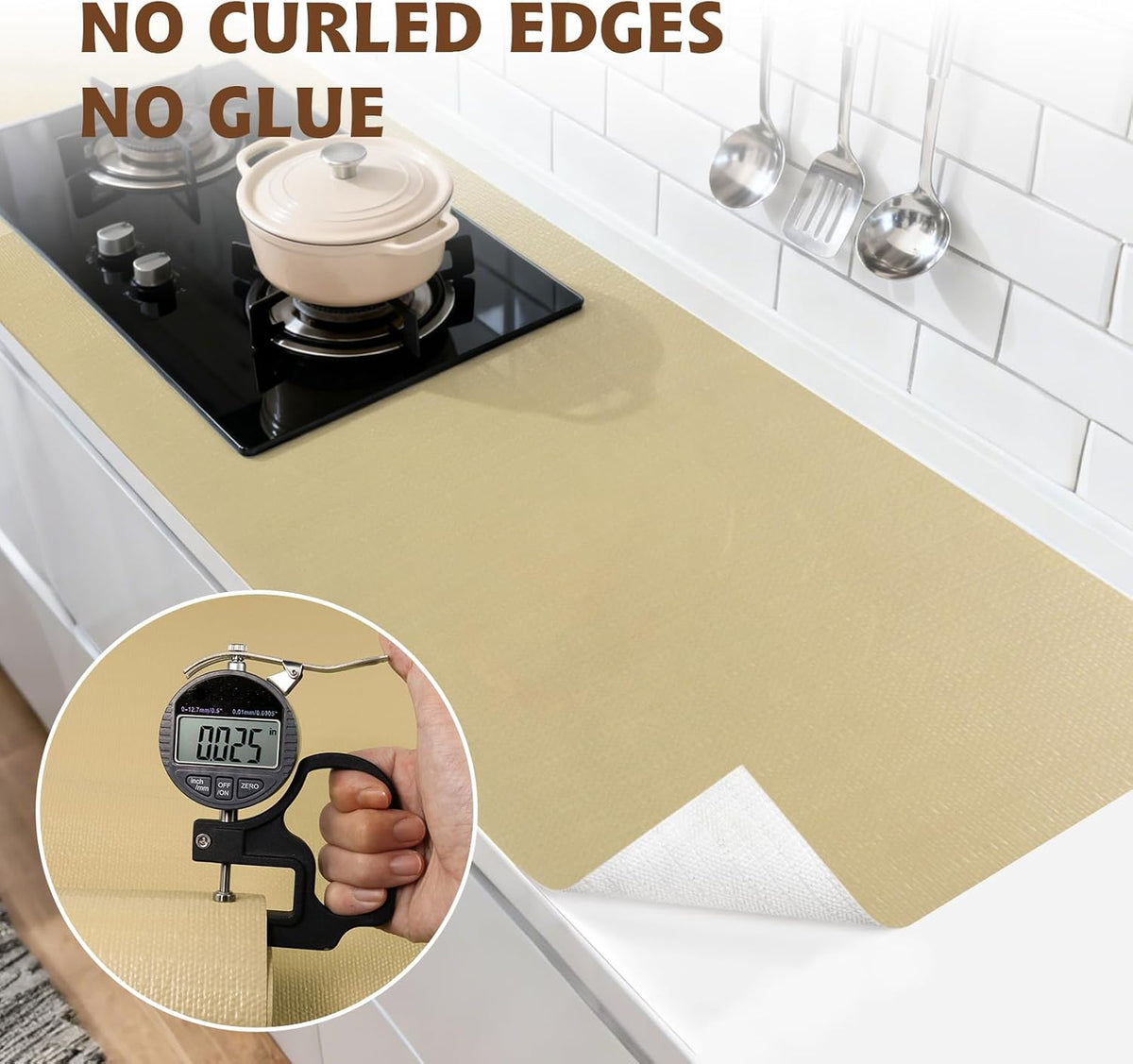 Shelf Liners for Kitchen Cabinets 12in x 30FT, Non Adhesive Drawer