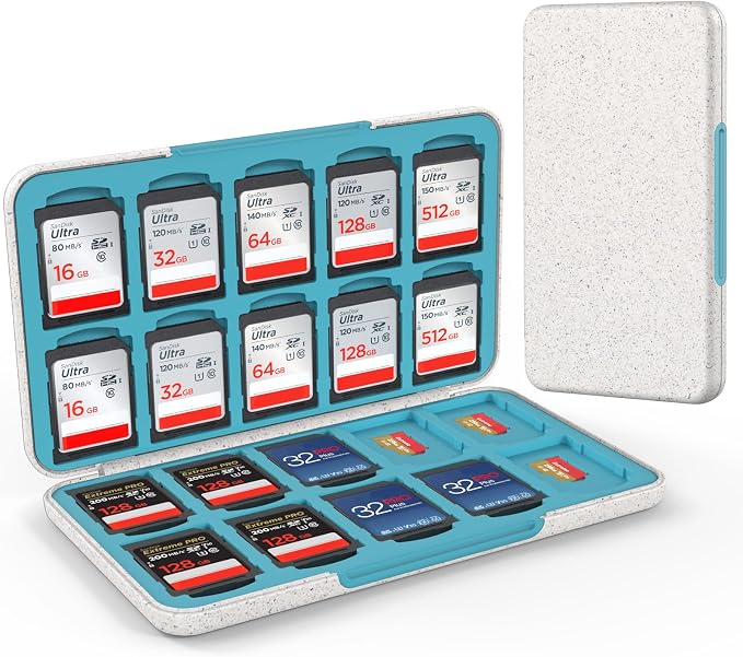 HEIYING Memory Card Case for SD/TF Cards, Portable SD Card Holder Storage Case by HEIYING