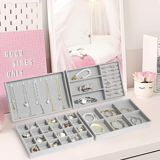 Jenseits Set of 4 Stackable Jewelry Organizer Trays - Image 6