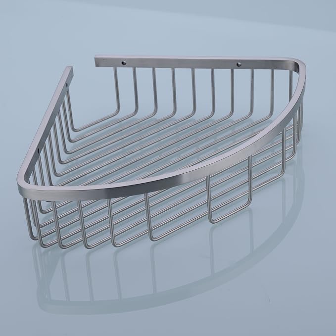 304 Stainless Steel Shower Caddy Corner Basket Shelf Bathroom Organizer Wall - Image 3