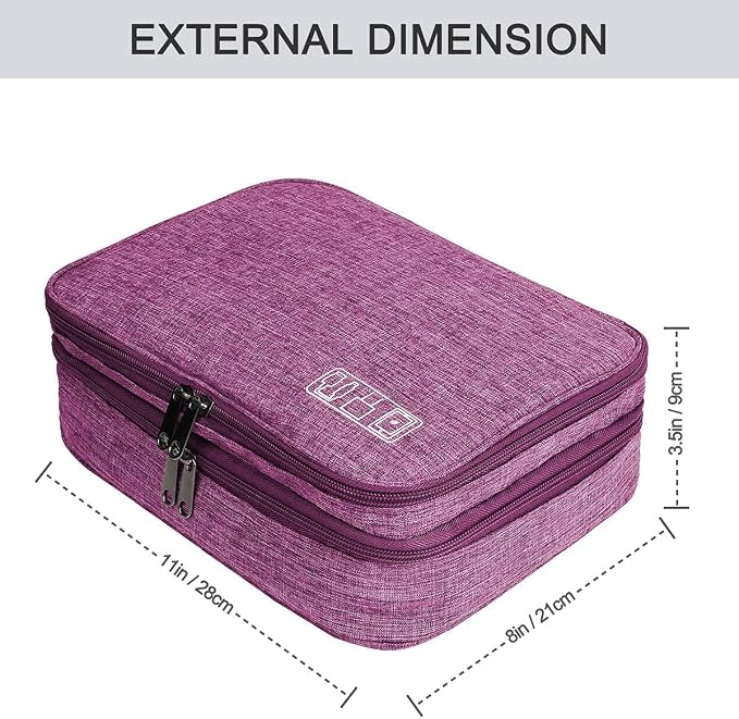 Electronics Organizer, Jelly Comb Electronic Accessories Cable Organizer Bag - Image 6