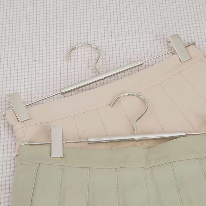 VWV 20-Pack Adjustable Women's Skirt and Pants Hangers, Space-Saving, Suitable - Image 7