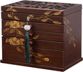 Hand-drawn rose Jewelry Box Wood by WelcometotheXloverise