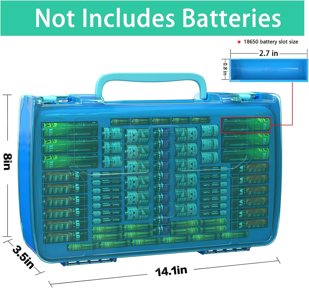 ALCYON 269+ Battery Organizer Case with Tester, Double-Sided