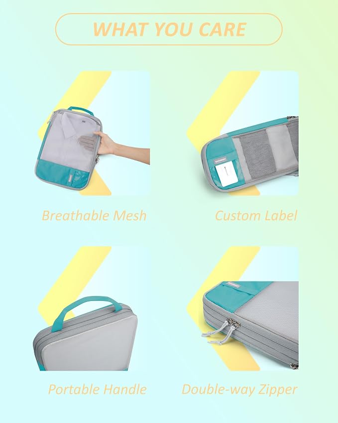 BAGSMART 6 Set /4 Set/2 Set Compression Packing Cubes - Image 5