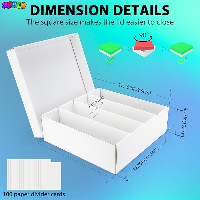 Trading Card Storage Box, 4 Row 3200 Count Collector Cards Box - Image 4