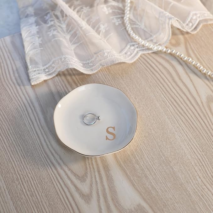 HOME SMILE Initials Ring Dish Jewery Tray - Image 5