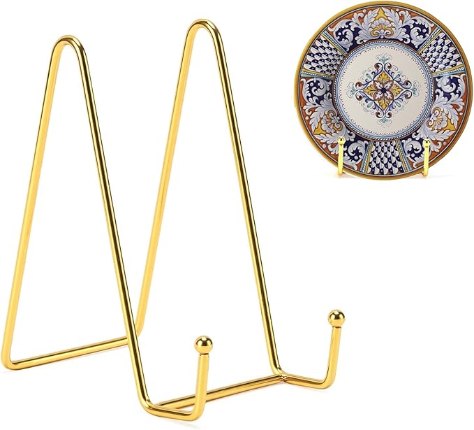 Kruodop 10 Inch Plate Stands for Display, 3 Pack Plate Holder Display Stand by Kruodop