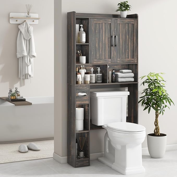 Vabches Over The Toilet Storage Cabinet, Farmhouse Storage Cabinet Over Toilet - Image 6