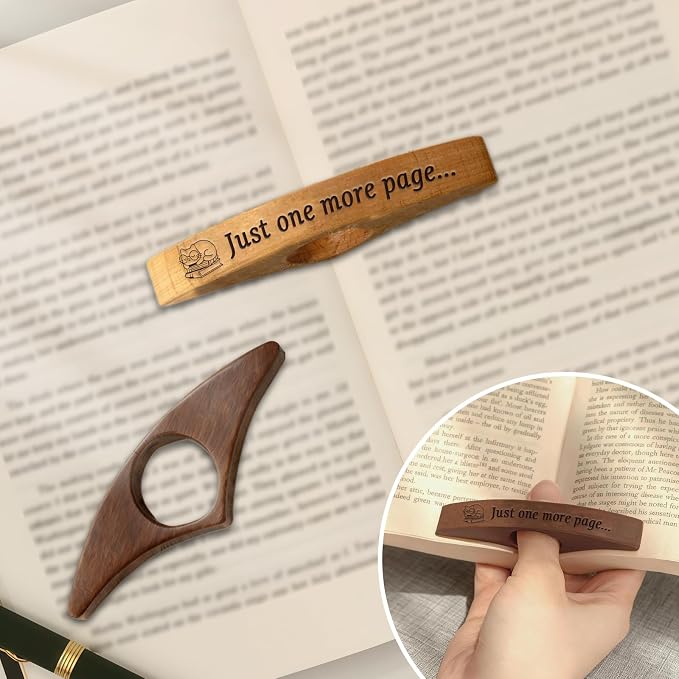 Wooden Book Page Holders for Reading by JUBOPE