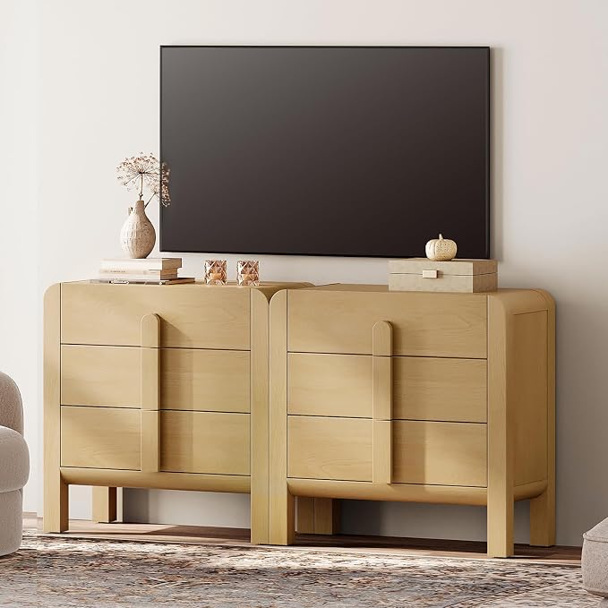 WAMPAT 6 Drawer Dresser for Bedroom, 2 in 1 63" Wide Mid Century Modern Wide - Image 4