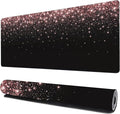 Rose Gold Glitter Gaming Mouse Pad XXL Large Desk Mouse Pad Keyboard Mat by Uiaoiais