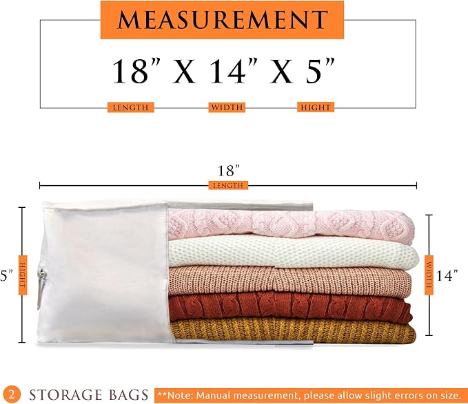 Cashmere Sweater Storage Bags | PACK OF 2 |Breathable & Washable Sweater - Image 3
