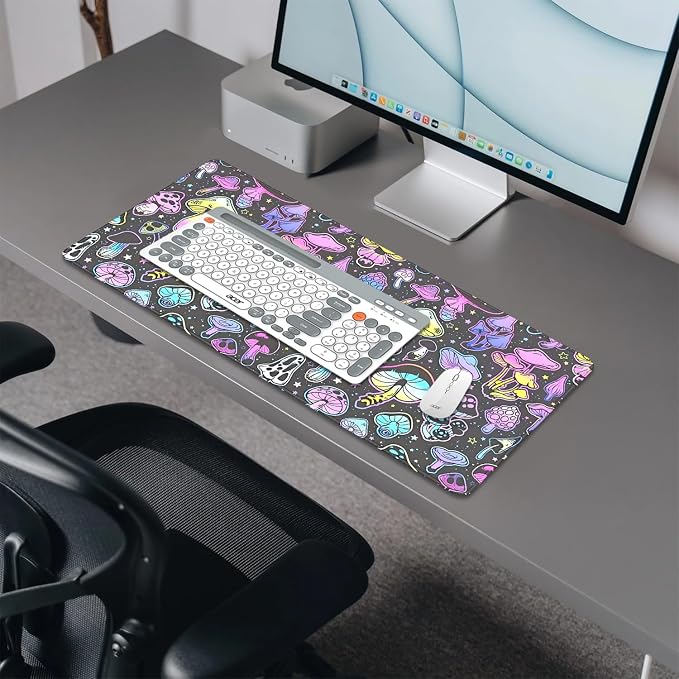Colorful Mushrooms Mouse Pad, Large Extend Mousepad Desk Pad - Image 4