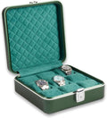 Bey-Berk Personalized Prague Aluminum 9-Slot Watch Case, Locking Travel Metal by Bey-Berk