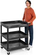 Stand Steady Tubstr Large 3 Shelf Utility Cart | Heavy Duty, Holds Up to 300 by StandSteady