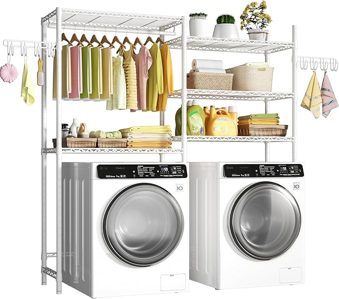 Ulif U6 Clothes Drying Rack, 5-Tier Over Washer and Dryer Laundry Room Storage by Ulif