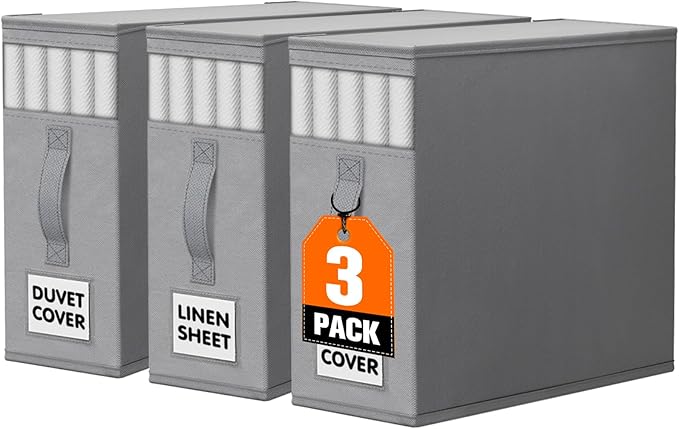 WOWBOX Sheet Organizers and Storage, Closet Bed Sheet Organizer Under Bed by WOWBOX