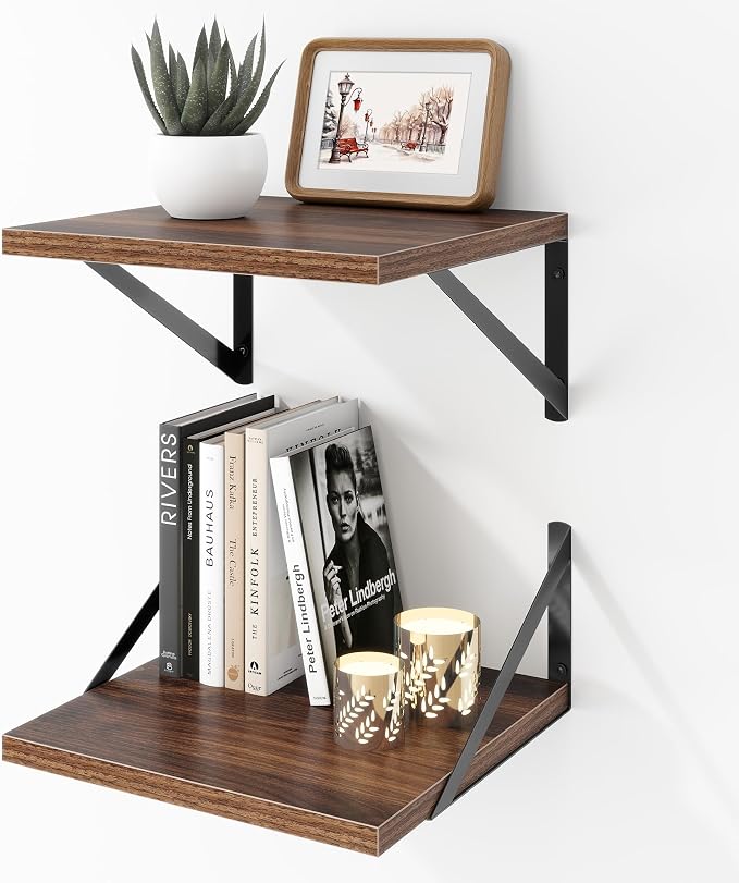 Deep Floating Shelves Wall Mounted, Living Room, Office by Acovy