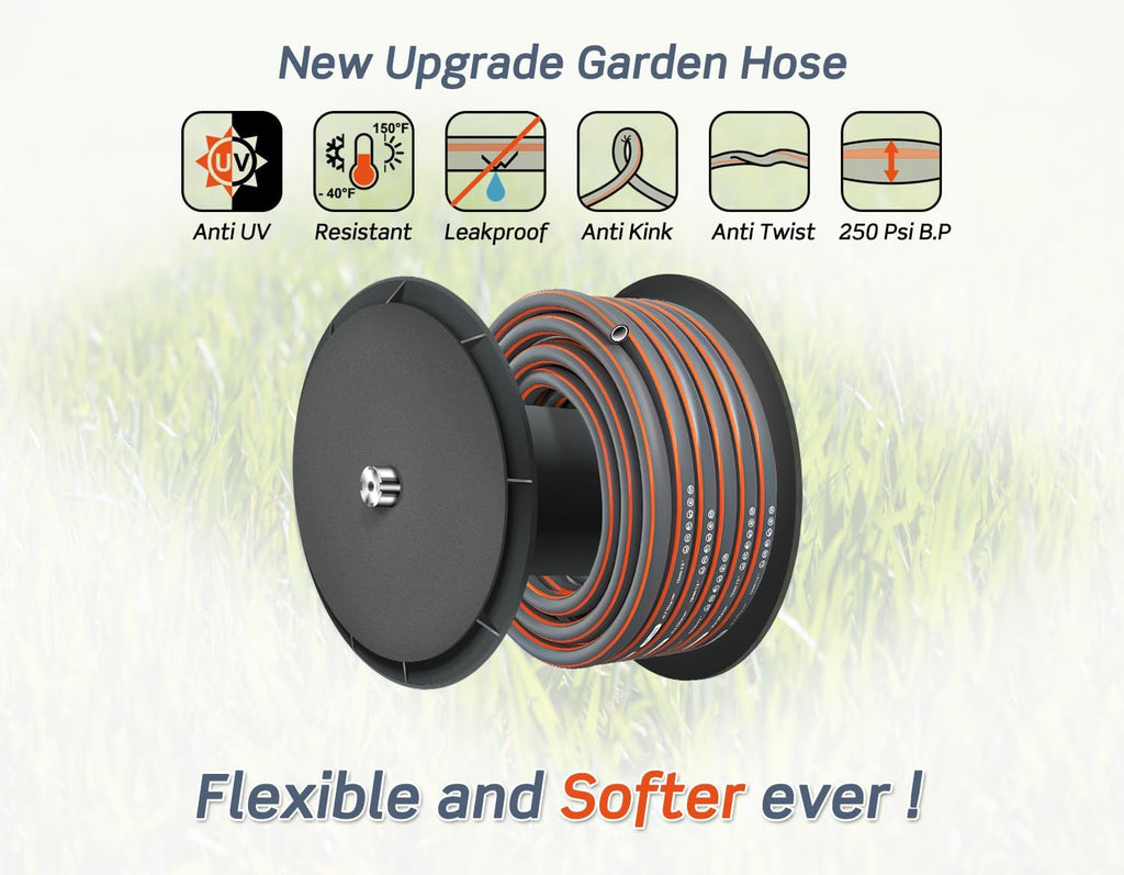 Blütezeit Retractable Garden Hose Reel, 1/2'' x 100ft Hose Reel