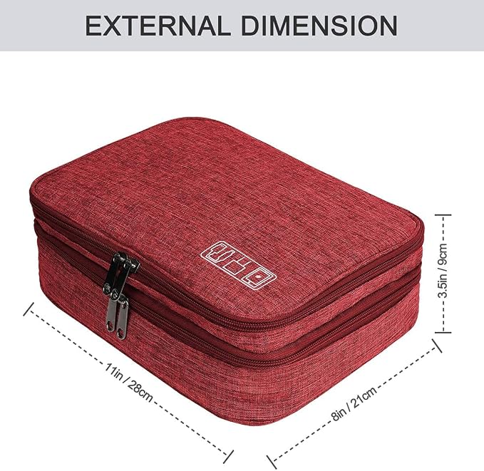 Electronics Organizer, Jelly Comb Electronic Accessories Cable Organizer Bag - Image 6