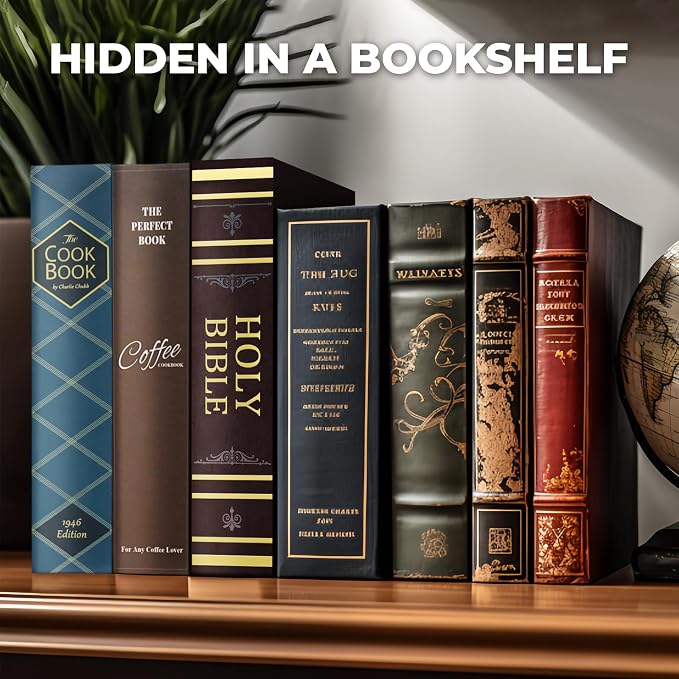 Book Safe with Combination Lock, Hidden Safe with Fireproof Bag, Secret - Image 6