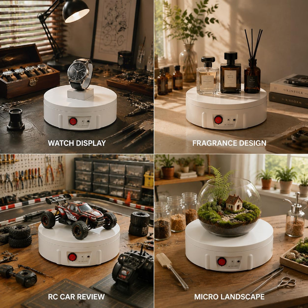 JAYEGT Motorized Rotating Display Stand, 330Lbs Load,360 Degree