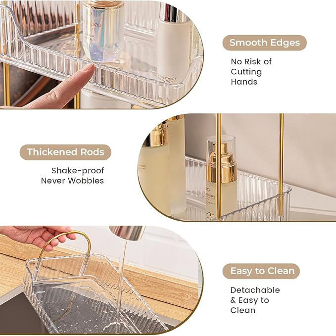 Aveniee Bathroom Counter Organizer, 3 Tier Perfume Skin Care Countertop Storage - Image 4