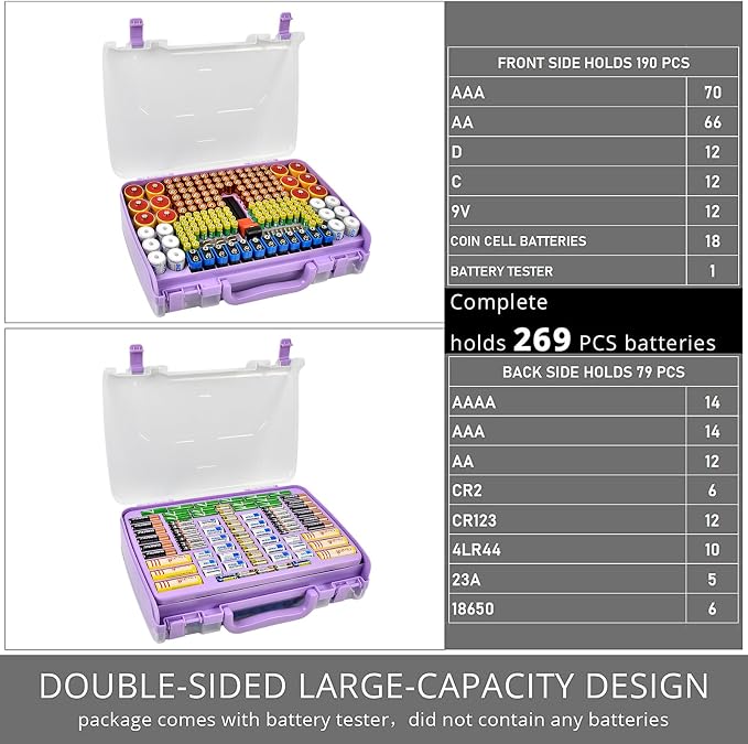 Battery Organizer Storage Holder Box Case - Image 3