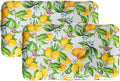 LEHAHA Melamine Lemon Large Rectangular Serving Tray/Platters Set of 2 by LEHAHA