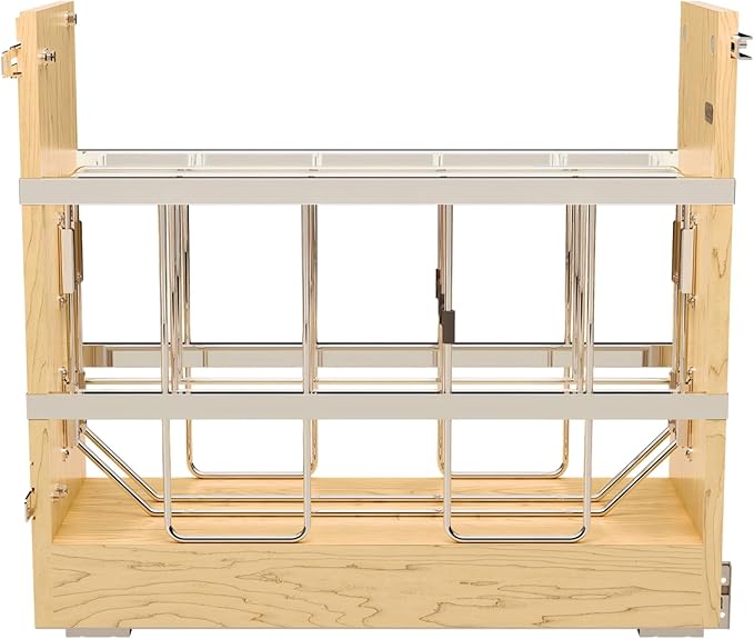 Rev-A-Shelf 8" Wooden Pullout Shelf Bakeware Organizer - Image 3