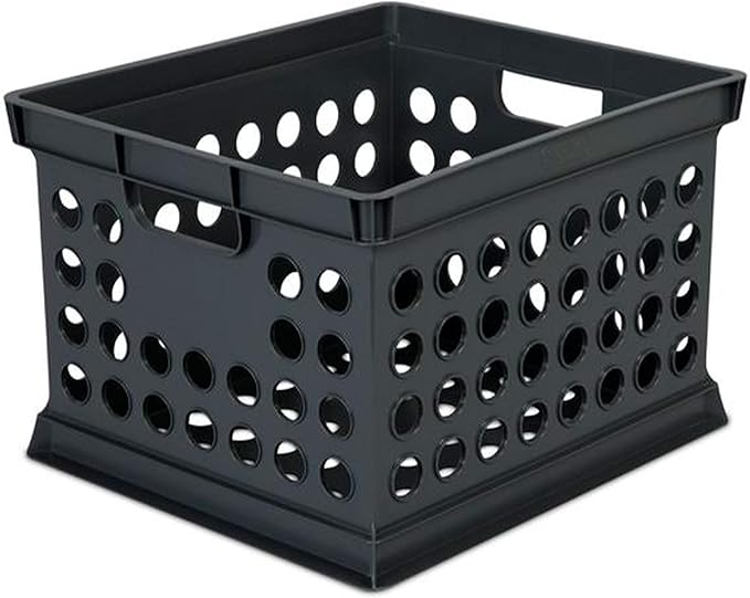 Sterilite Stackable Plastic Storage Crate Bin Organizer File Box - Image 2