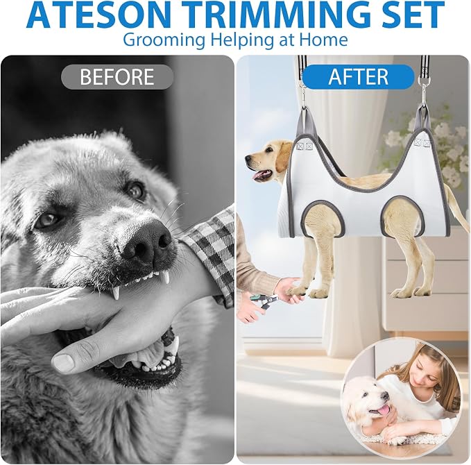 Pet Grooming Hammock Harness for Medium/Large Dogs Nail Trimming, Dog Sling for - Image 5
