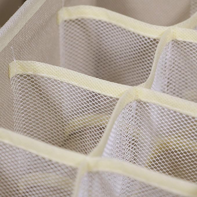 6 Pack Foldable Drawer Organizer Dividers Cloth Storage Box Closet Dresser - Image 5